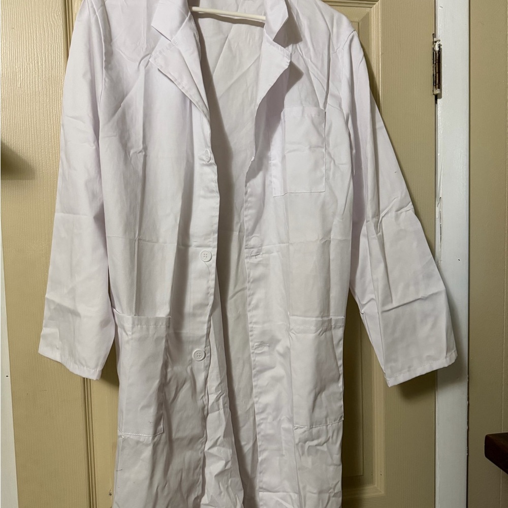 White Button-Up Lab Coat